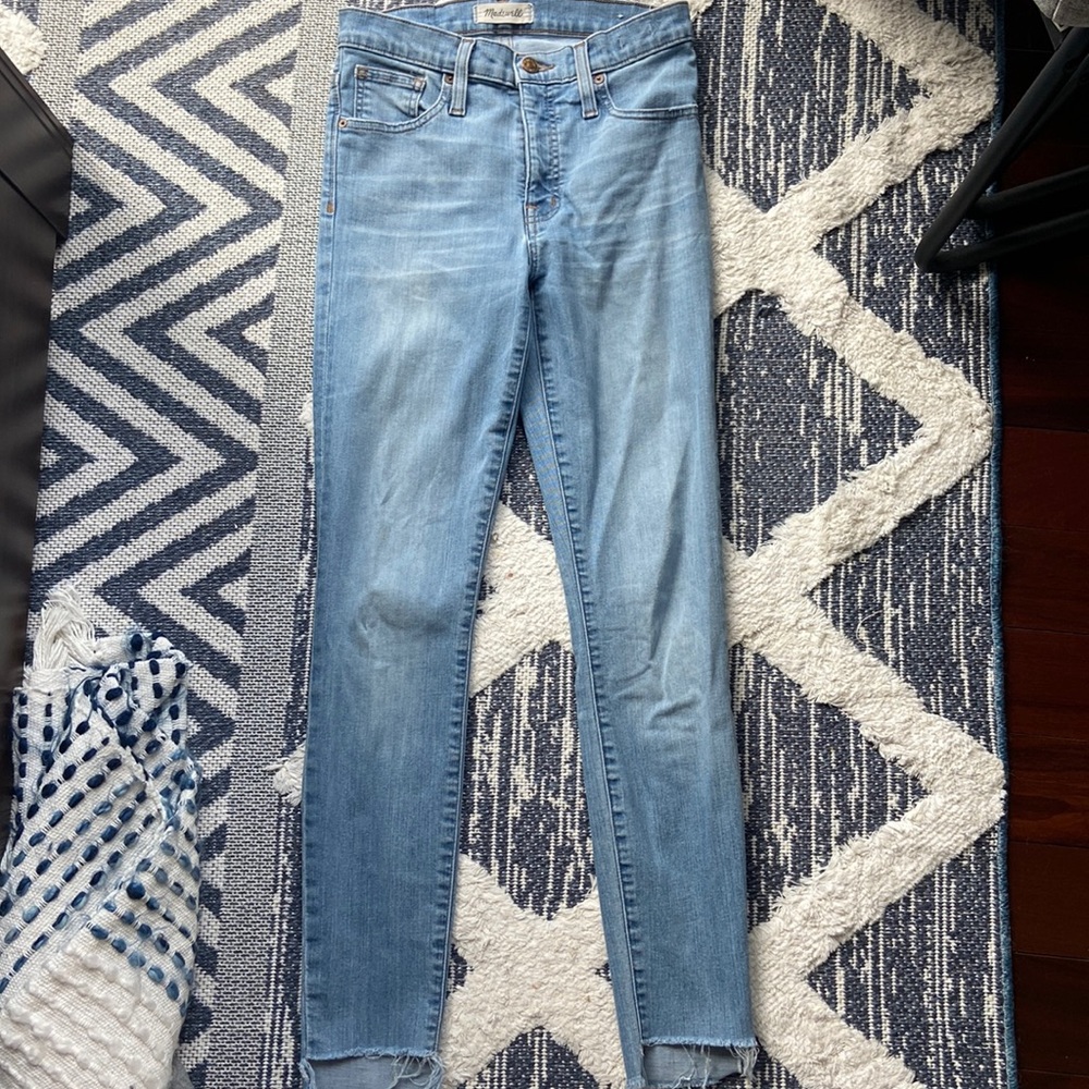 Madewell Jeans | Madewell 9" High Rise Skinny Raw Step Hem Jeans